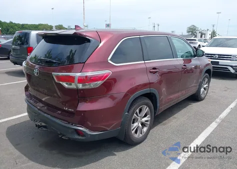 2015 Toyota Highlander Le/Le Plus from USA, damaged, VIN 5TDBKRFH7FS089995